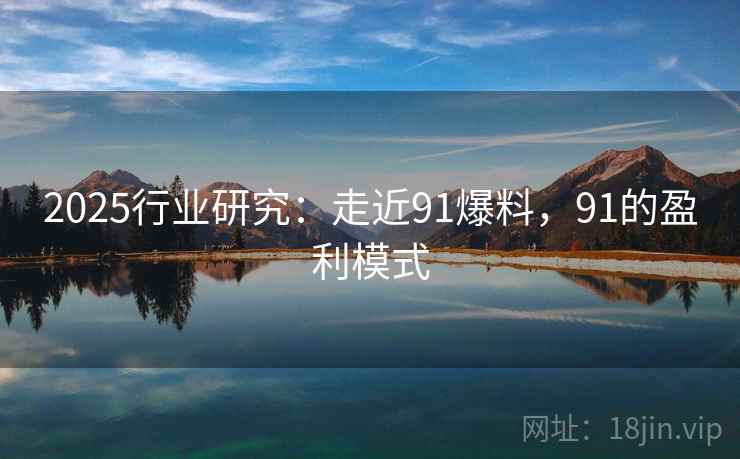 2025行业研究:走近91爆料,91的盈利模式 2025行业研究:走近91爆料,91的盈利模式